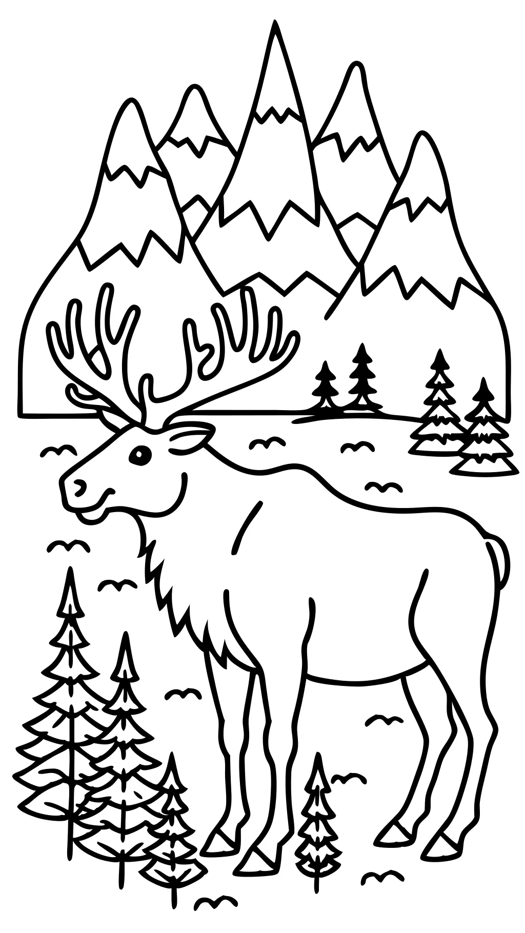 coloring pages moose